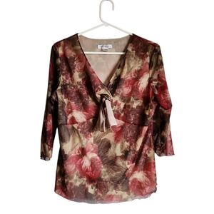 Bianca Nygrad Large Floral Long Sleeve Top
